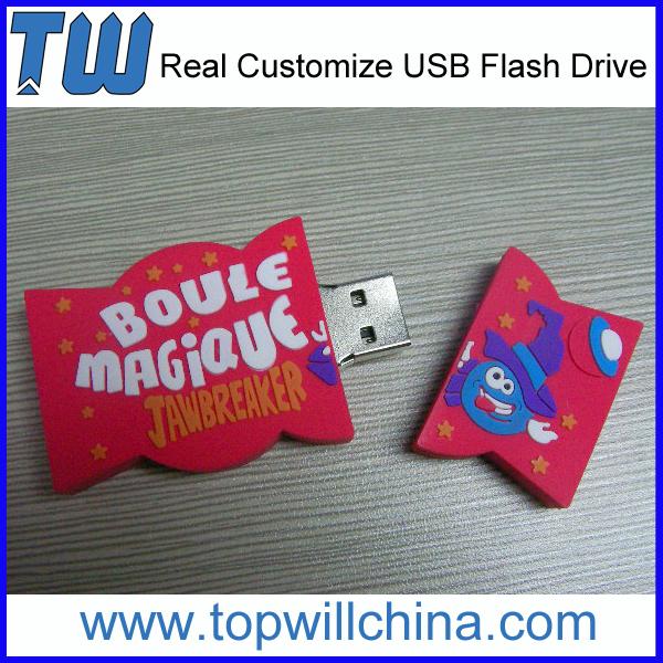 PVC Custom Candy Sweet Design USB Pen Thumb Drive 2GB 4GB 8GB 16GB 32GB