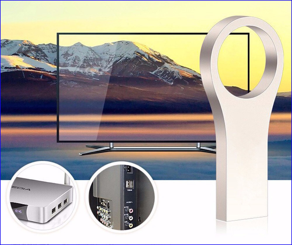 Ring Design USB 30 Pen Thumb Drive Slim Durable Metal Wallet Attached