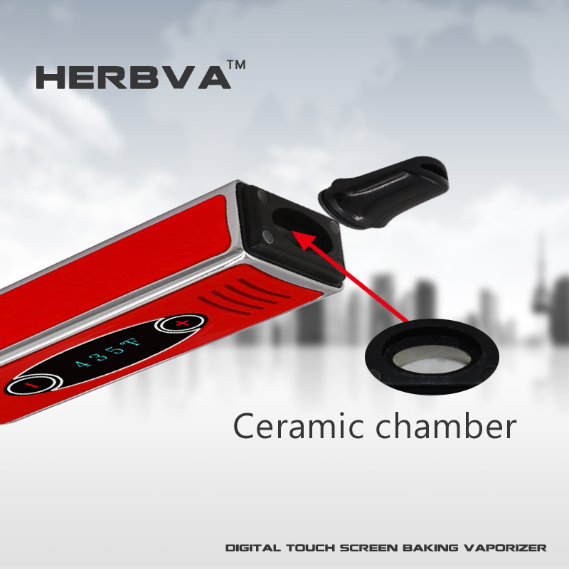 2017 portable Dry Herb vaporizer vape pen Herbva with touch screen monitor electronic cigarette