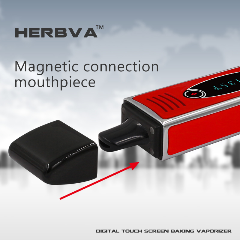 2017 portable Dry Herb vaporizer vape pen Herbva with touch screen monitor electronic cigarette