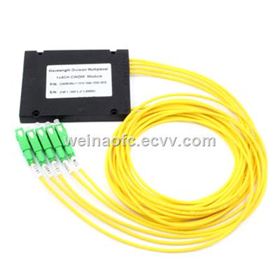 Fiber Optic PLC Splitter 1x4 14 Box Type Singlemode with SCAPC Connectors