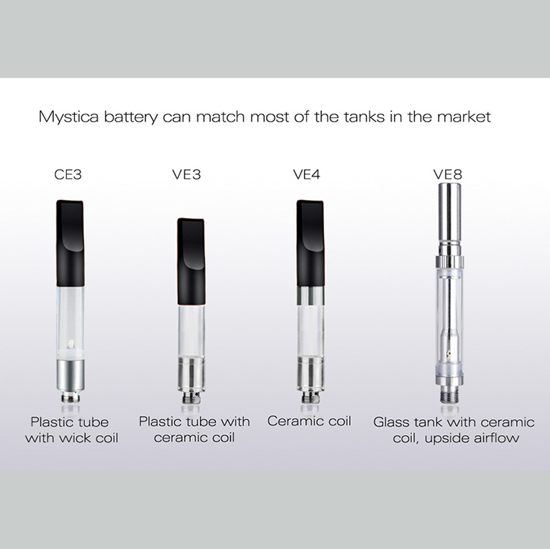 2017 new cbd vape pen batteryelectronic cigarette mystica start kit