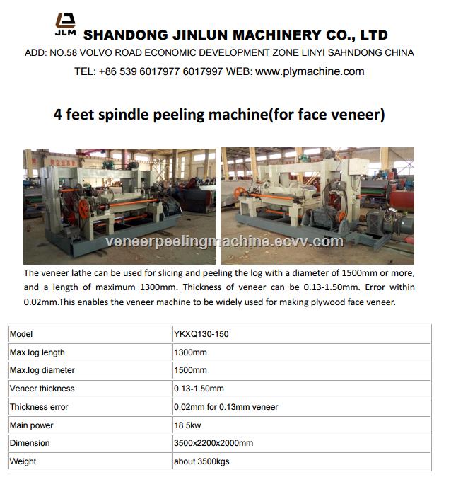 Hot Sale Factory Price Linyi Famous Brand 4 Feet CNC Automatic Spindle Peeling Machine for Plywood face veneer