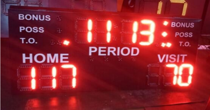 Outdoor LED basketball scoreboard