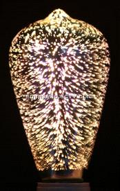 3D filament LED bulb 6W fireworks figure with different color