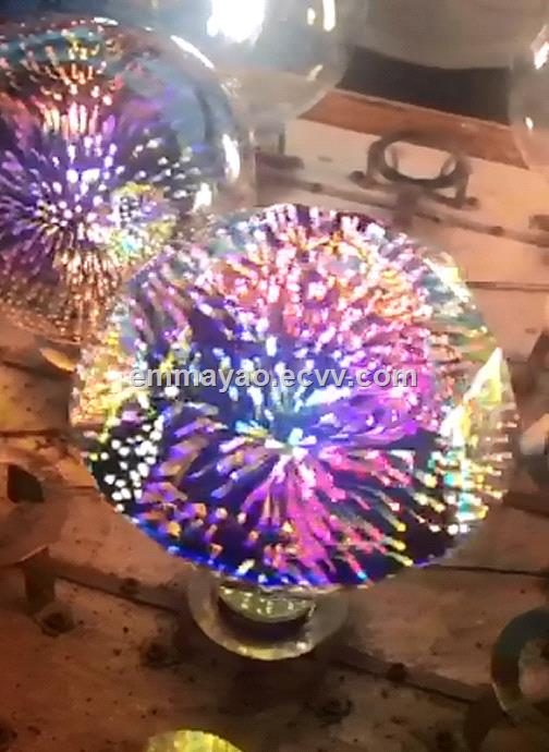 3D filament LED bulb 6W fireworks figure with different color
