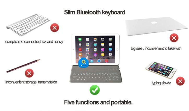 Ultrathin Bluetooth keyboard case for IOSAndroid windows systems 710