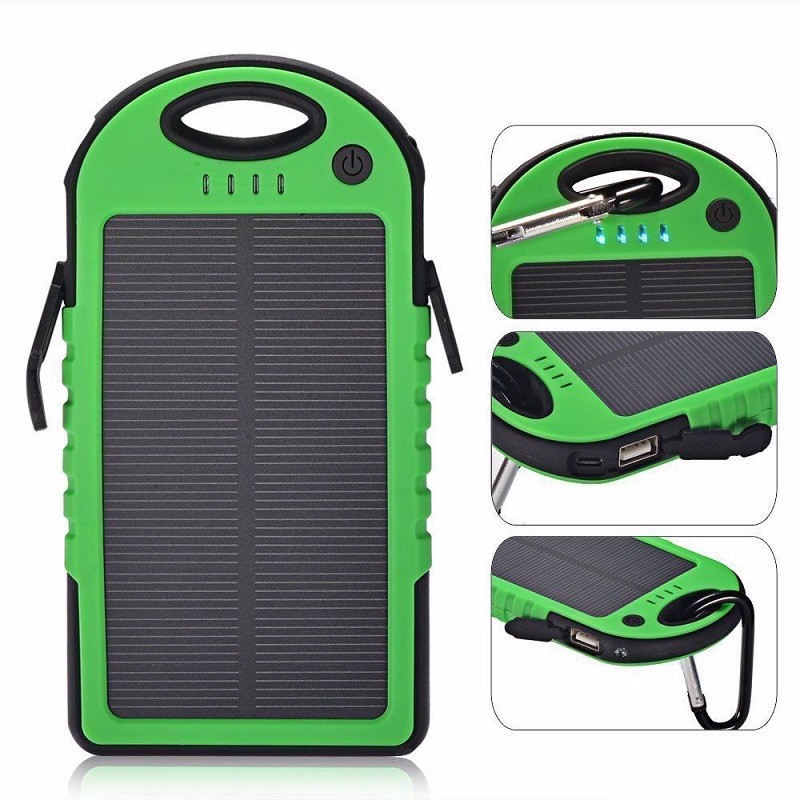 Universal Portable 5000mAh External Backpacking Solar Power Bank