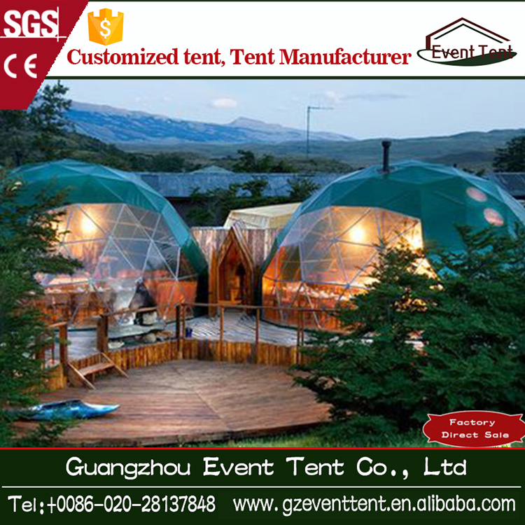 beautiful luxury green PVC party geodesic dome tent for sale