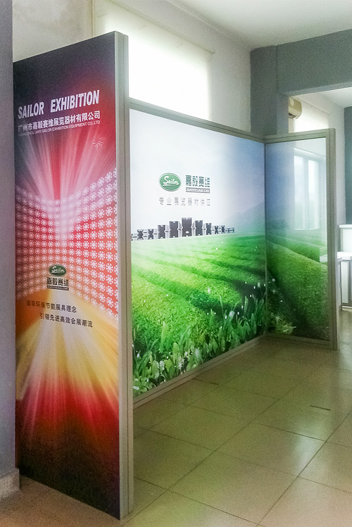 exhibition fabric stand system aluminium material board producer trade show graphics backdrop