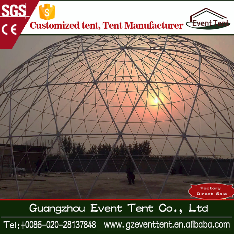 high quality steel frame PVC geodesic dome tent for sale