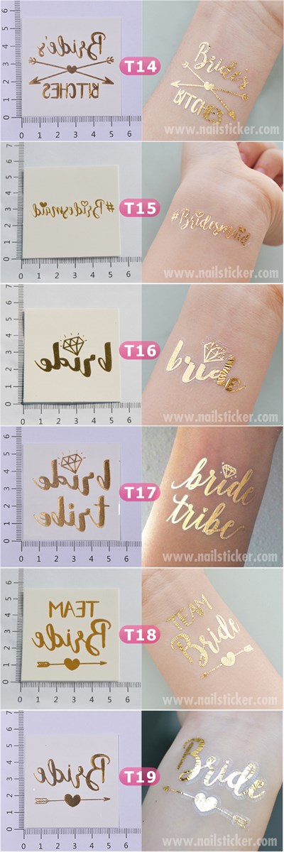 2017 New design wedding favor bride tattoo