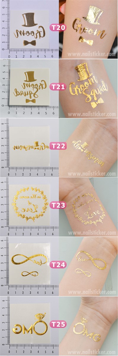 2017 New design wedding favor bride tattoo