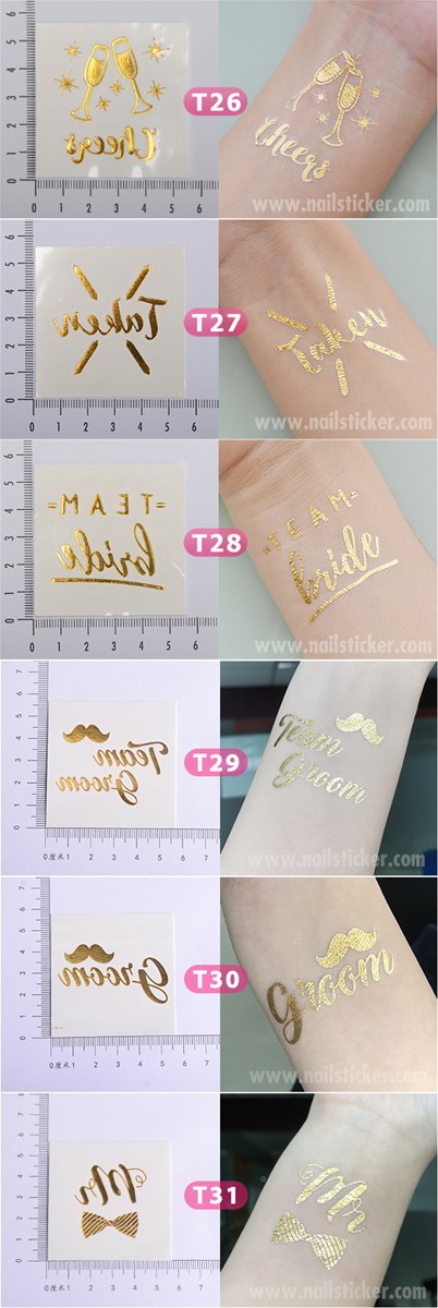 2017 New design wedding favor bride tattoo