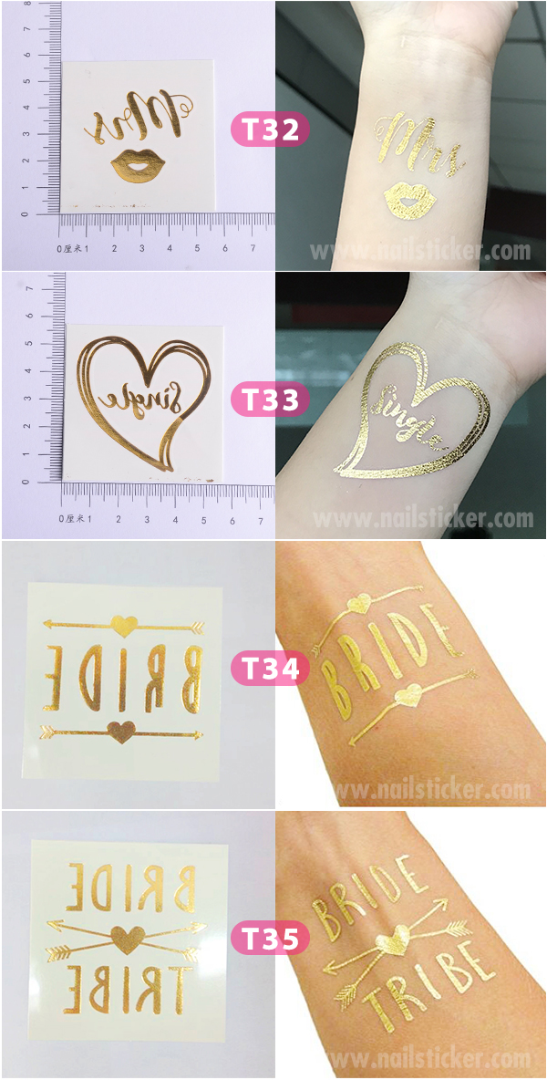 2017 New design wedding favor bride tattoo