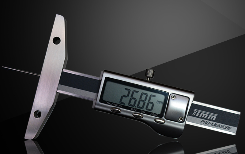 Digital Depth Gauge with Slim Rod Digital Tire Tread Depth Gauge Digital Depth Gauges with Thin Rod