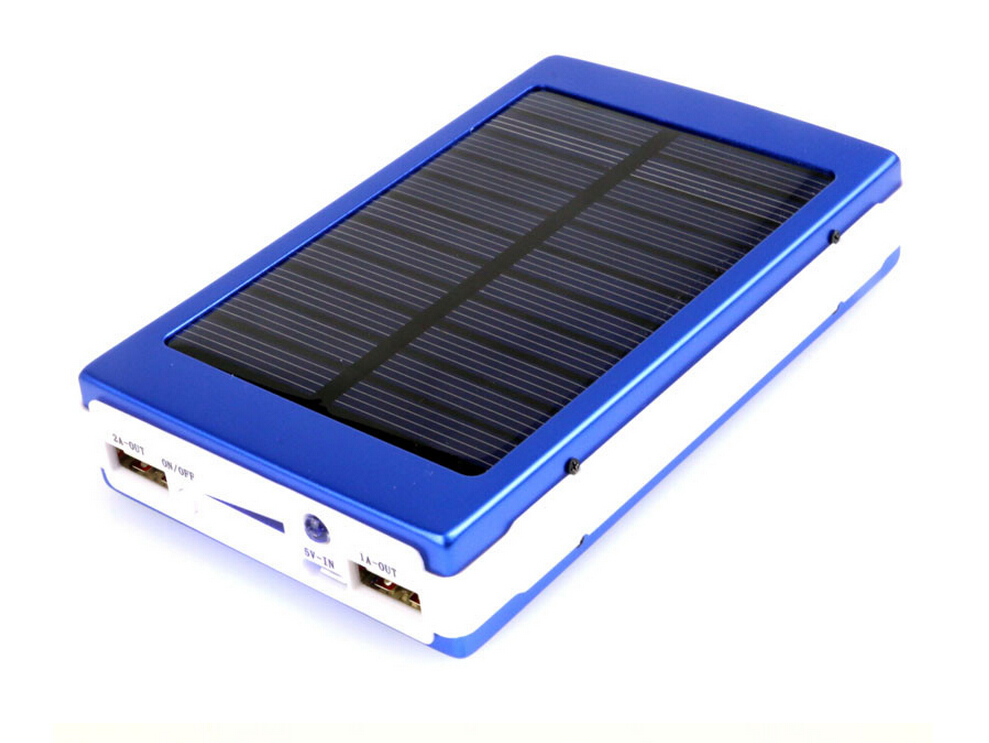 External battery real capacity dual USB solar power bank 8000mah