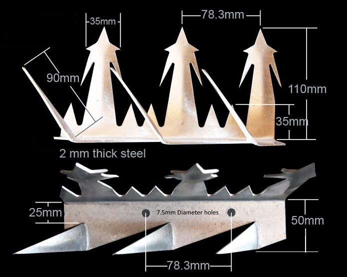 High Security AntiClimbing Wall Spikes