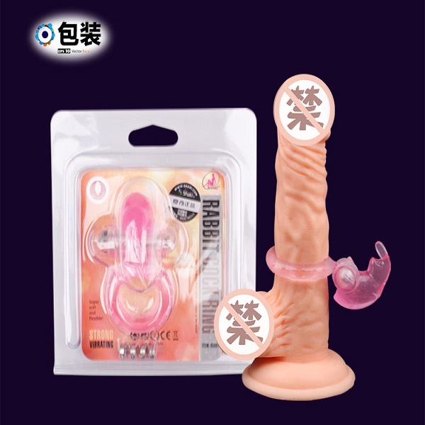 Rabbit Shock Ring Male Lock Ring Adult Erotica Products