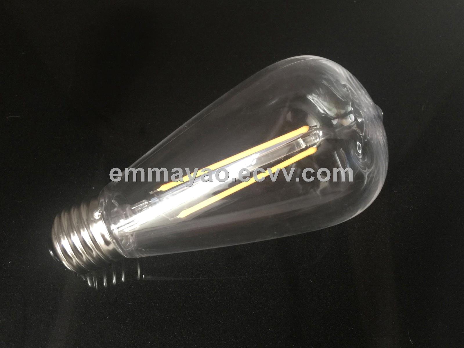 Plastic filament led bulb PC cover led bulb clear filament led bulb