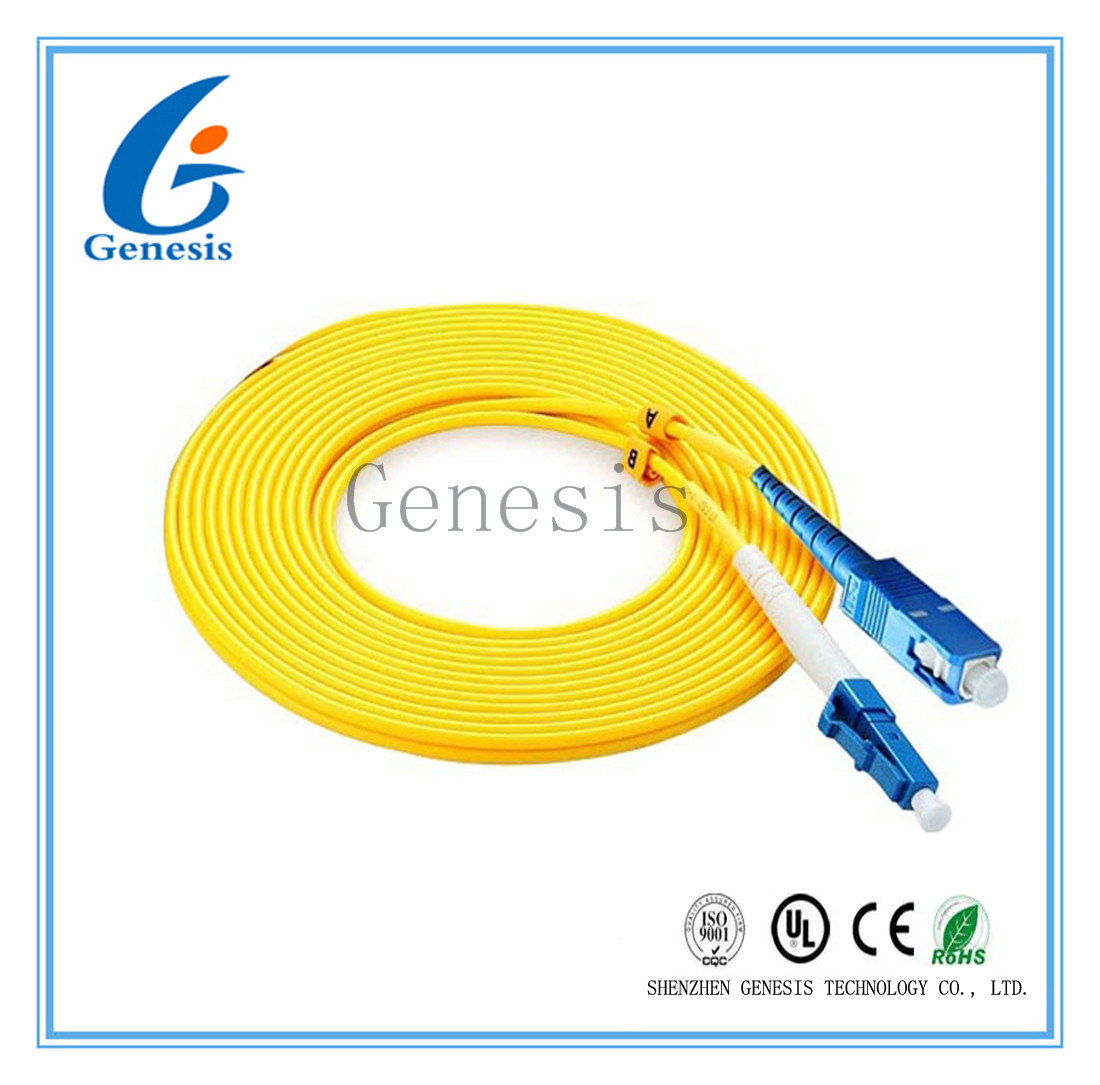 SC Fiber Optic Patch Cord Single Mode G652D 9 125 Fiber Optic Cable For FTTX System
