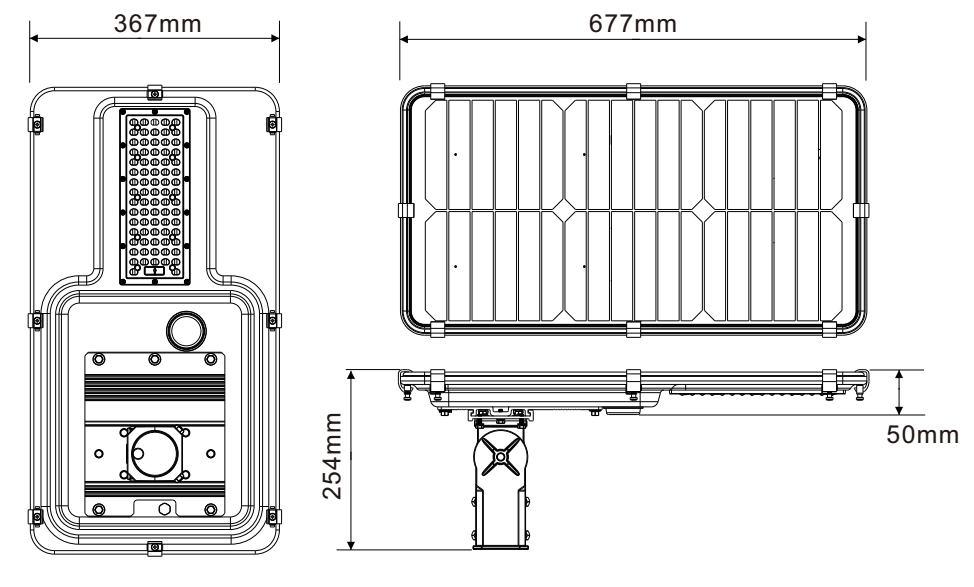 20W 30W 40W 50W 60W 70W 80W Integrated Solar LED Street Light with Sensor