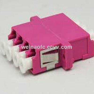 Fibre Optical Adaptor LCLC quad red plastic housing Fibre Optical Adaptor LCLC quad red plastic housing