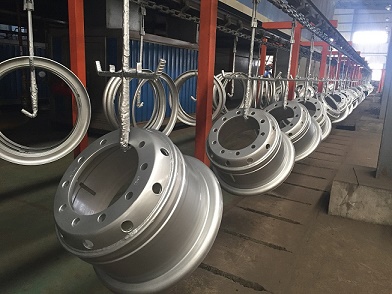 Truck Tyre Steel Wheel Rim with Electrophoresis Technique