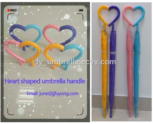 Umbrella with heart shaped handle