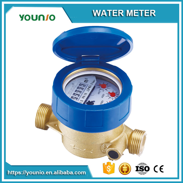 Younio Single Jet Liquid Sealed Type Water MeterClass C Brass Body Water Meter Price