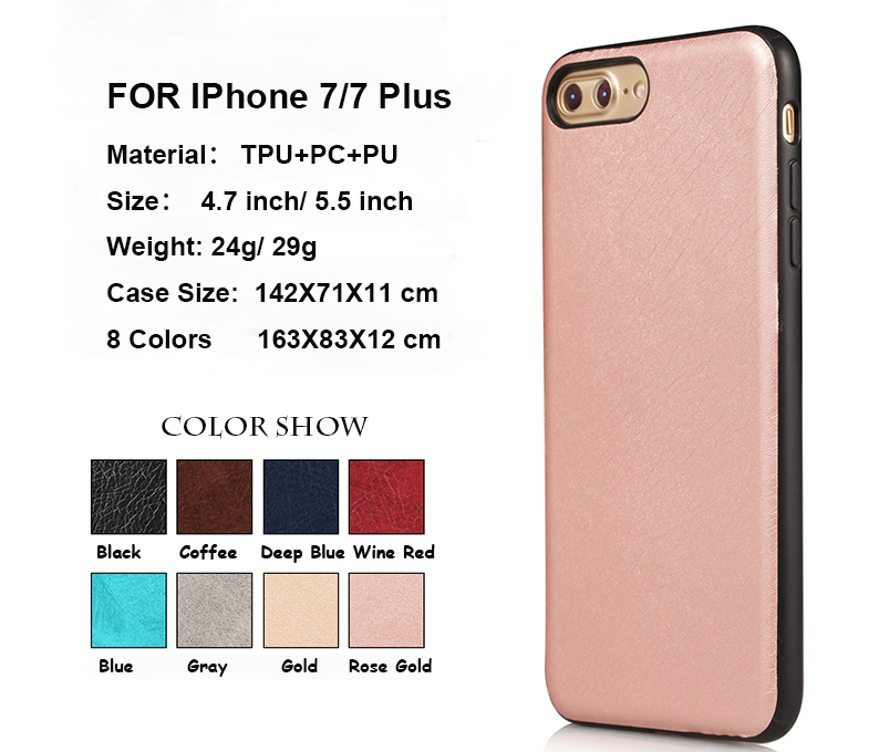 For iphone 77Plus Ultra Thin Soft TPU With Antiscratch PC Material Case Newest Leather Series