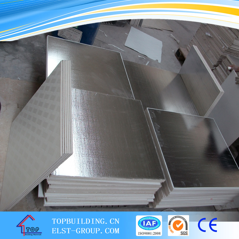 PVC laminated Gypsum Ceiling Tile 603x1213mm