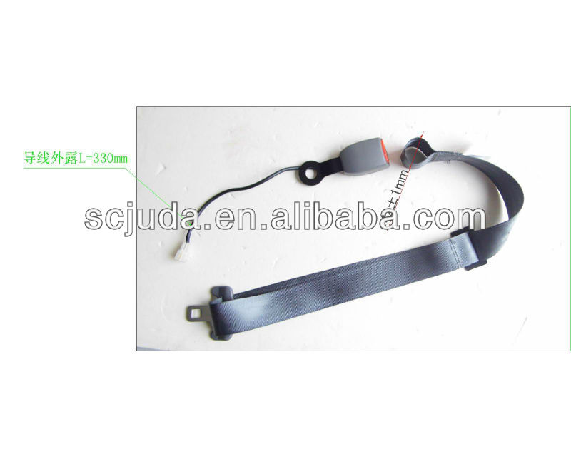 Amusement simple 2 points seat belt with sensor