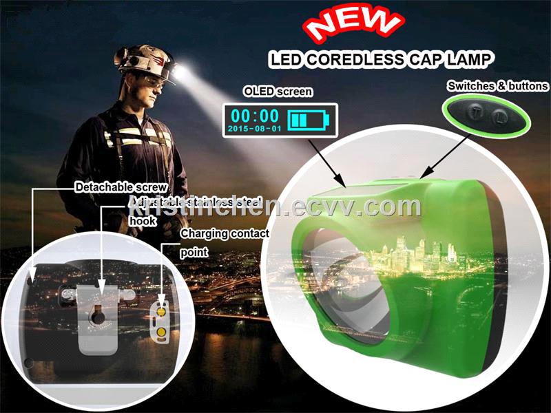 Newest mining lamp with LCD display lightweight LED coal mine