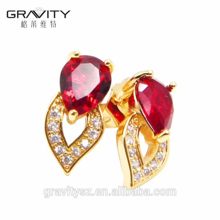 Fashion Luxury red ruby jewelry set for weeding