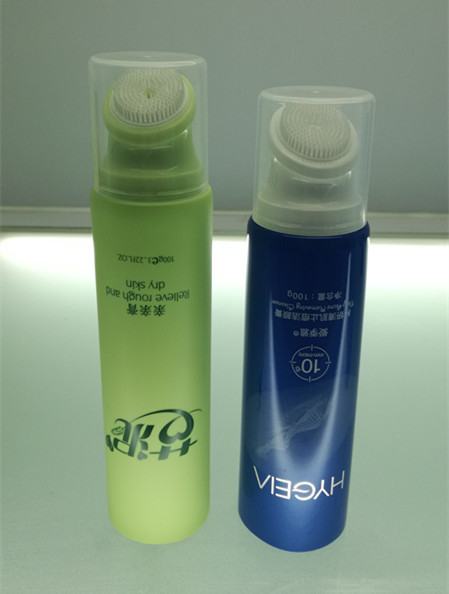 silicone brush plastic tube for cleaning massage packaging