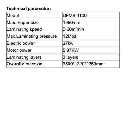 Doublesided lamination machine Model DFMS1100