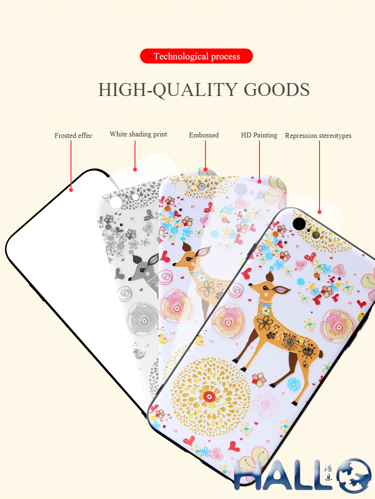 3D Embossing Design Soft TPUPC protect cover for Cartoon Mobile Phone Cases for iPhone 7 7plus