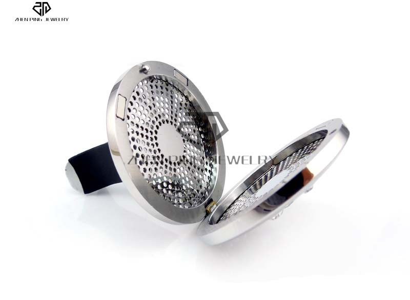38mm Magnet Diffuser Stainless Steel Car Aroma Locket Free Pads Crystals Essential Oil Car Diffuser Lockets