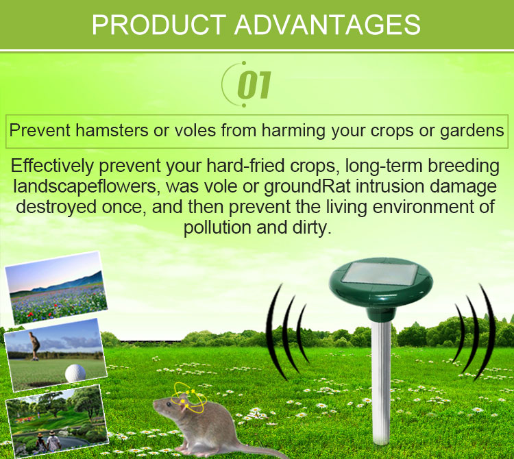 Solar Ultrasonic Bird Snake Mouse Pest Repeller Control Device