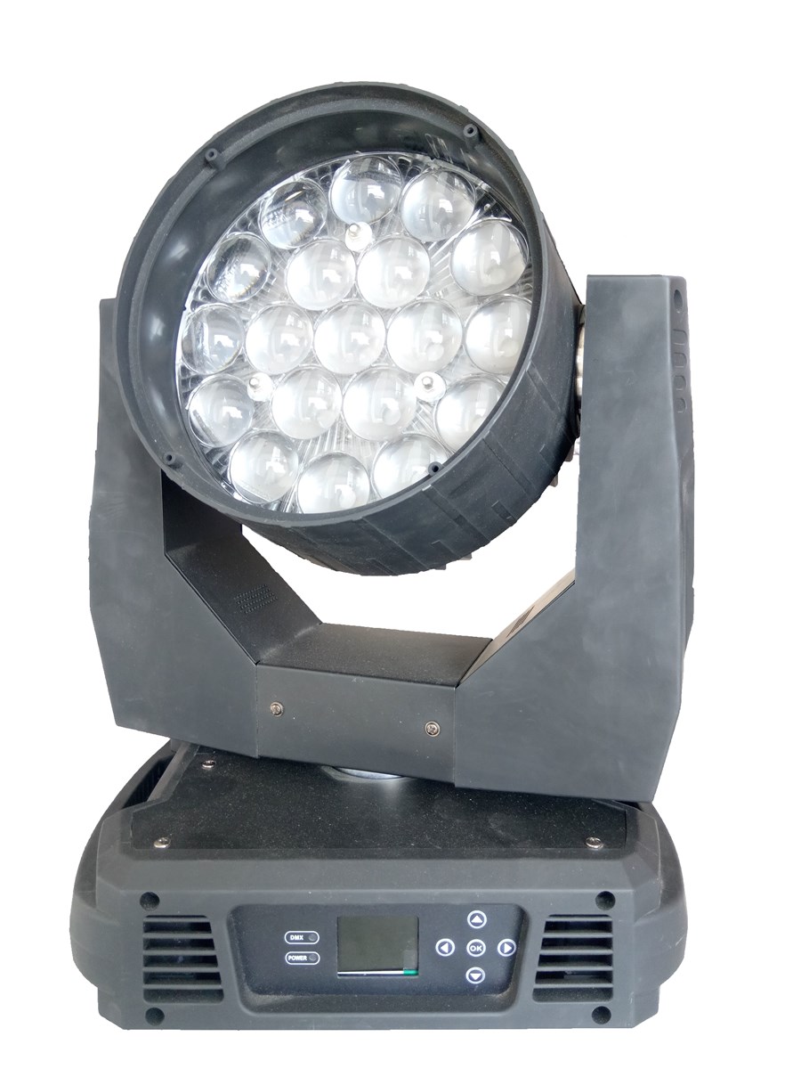 19X15W LED Wash Beam Moving Head Light with RingEffect FanTemperatureControl