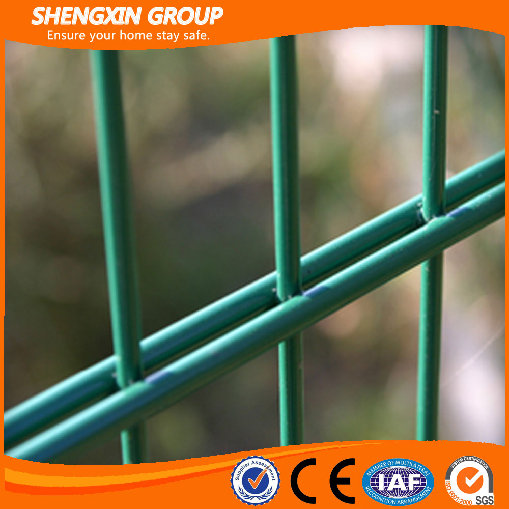 Green powder painting double wire fence