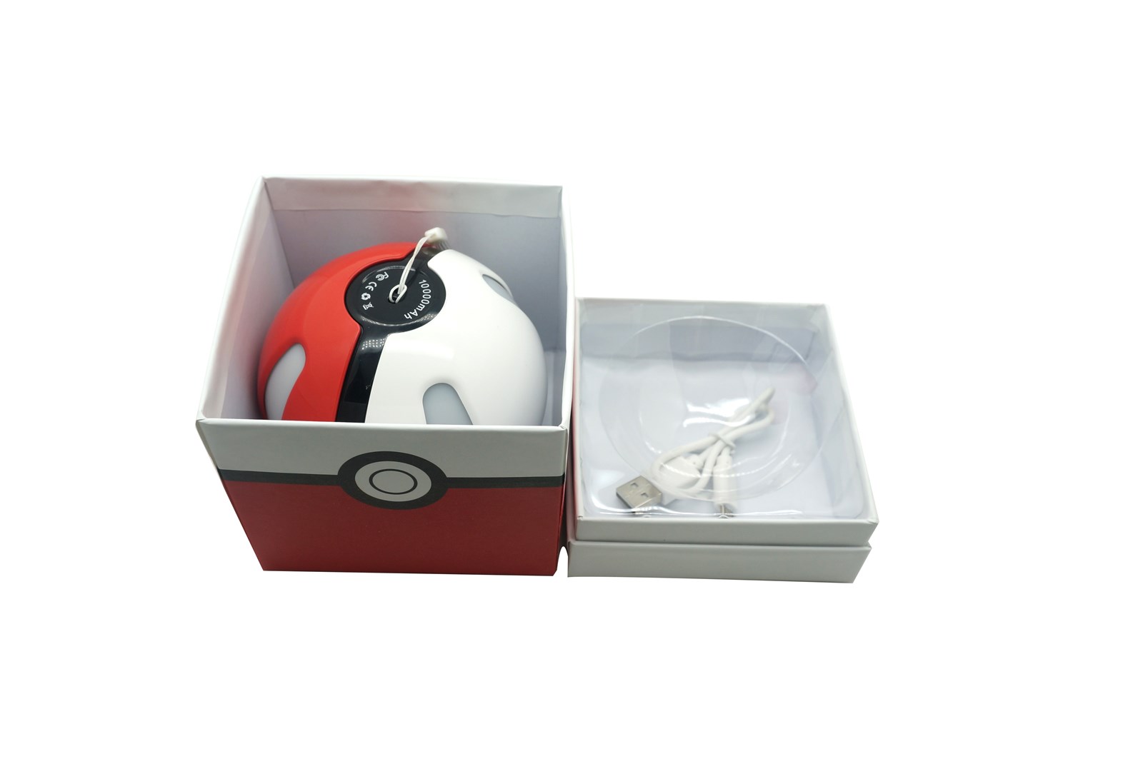 Universal use portable 10000mah LED light power bank pokemon