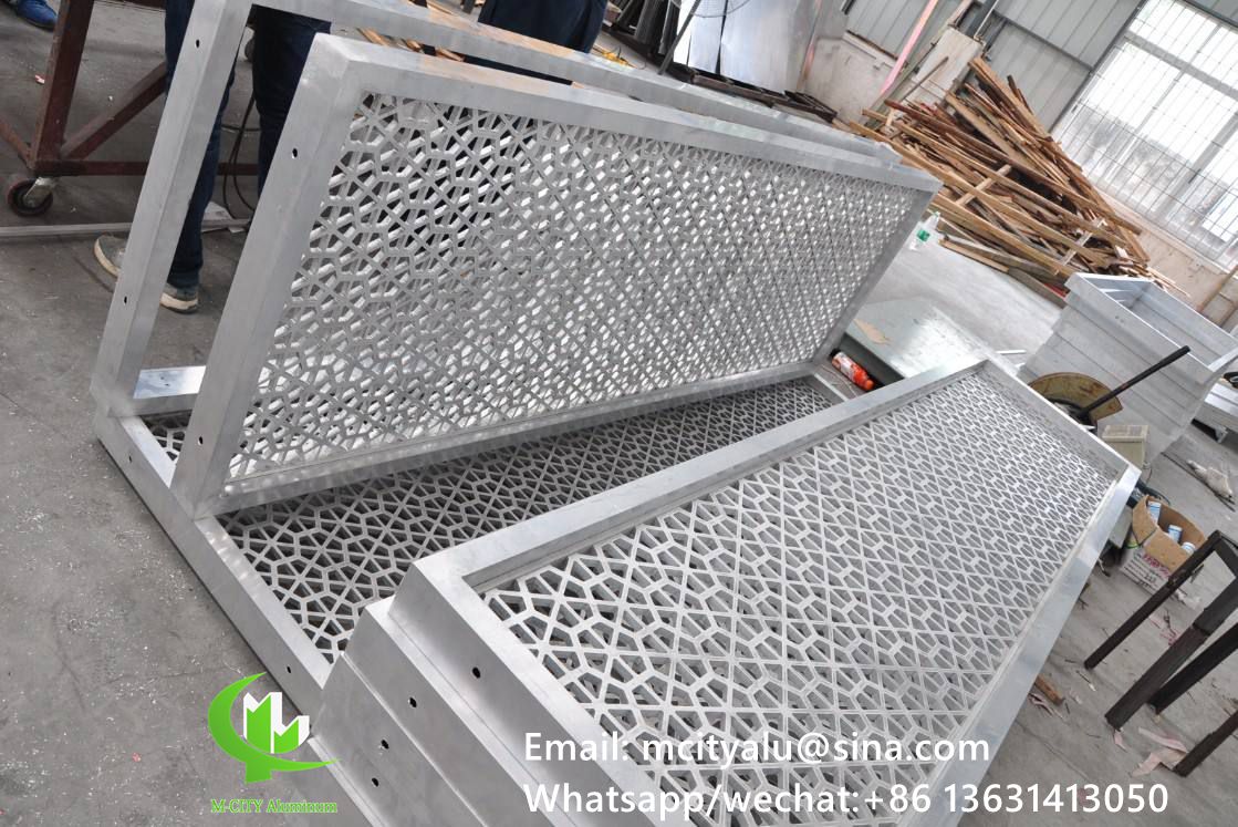 aluminum screen panel room divider laser cutting screen perforated screen with frame