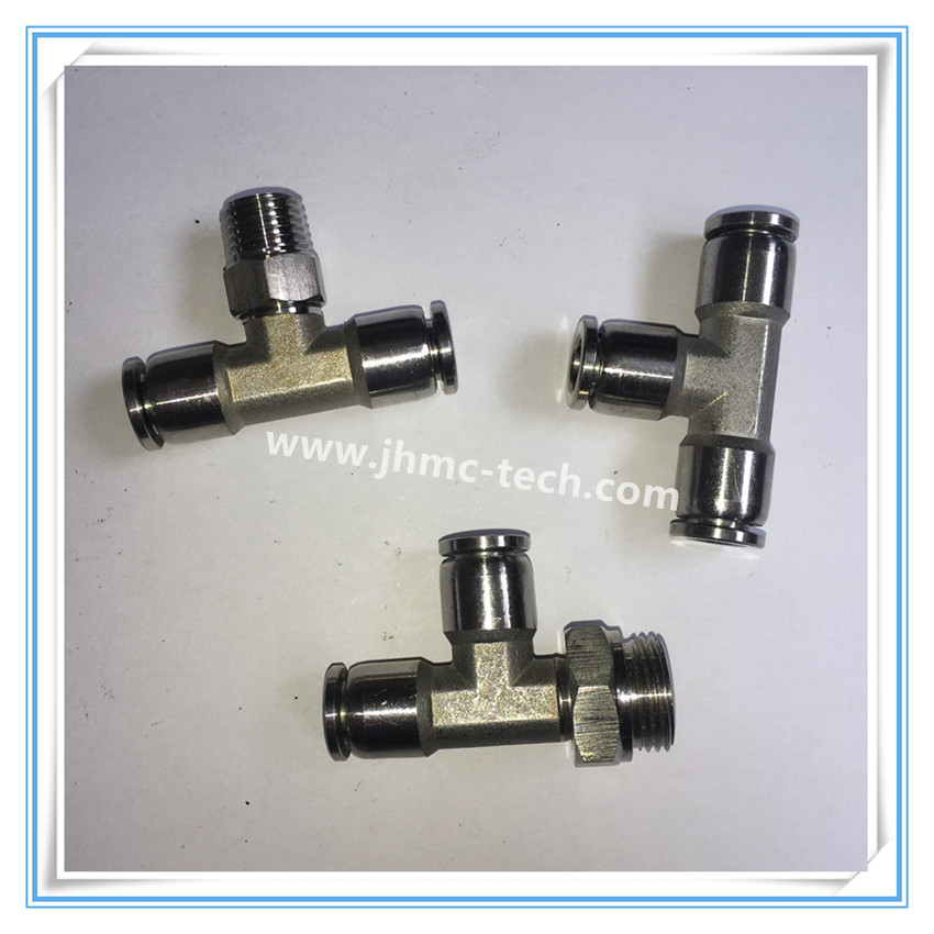 Stainless Steel Tee Male Pneumatic fittings