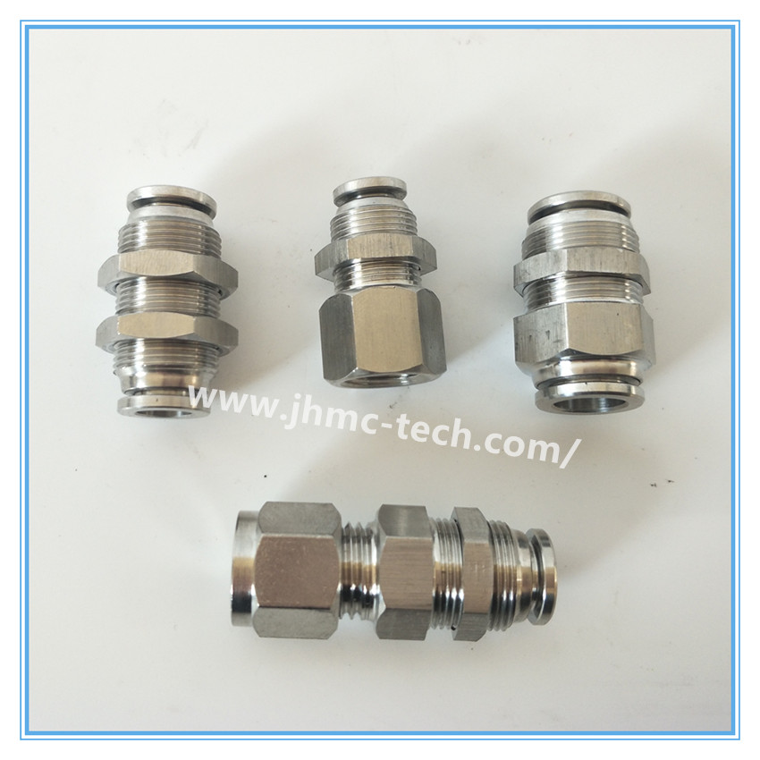 Stainless Steel Bulkhead Straight Pneumatic fittings