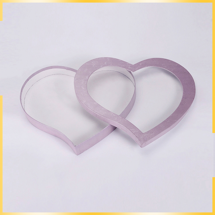 Attractive wholesale custom packaging cardboard empty heartshaped gift paper box with pvc window