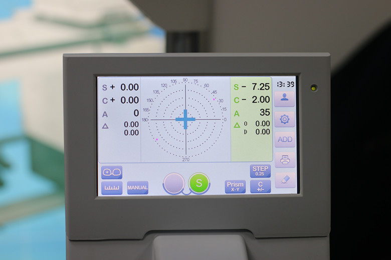 Chinese Made Optical Equipment High Quality Green Beam Measurement Digital Touch Screen Auto Lensmeter