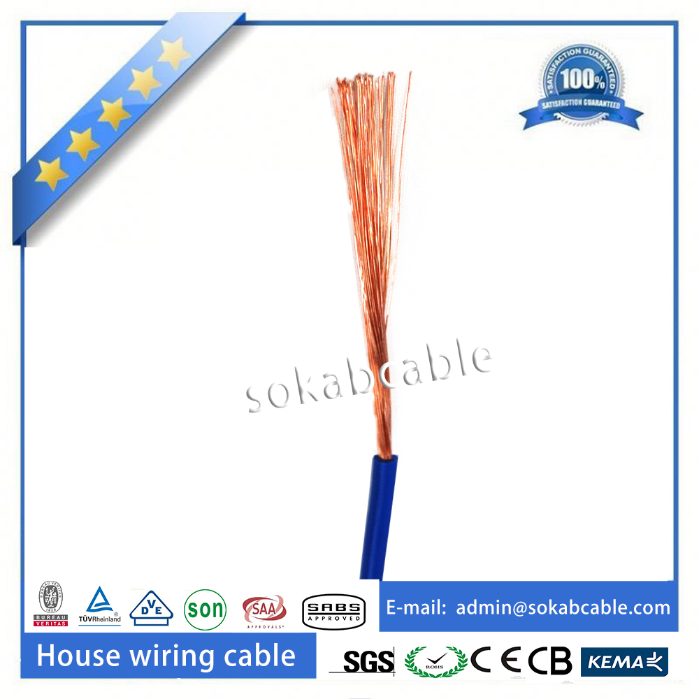 Flexible copper conductor PVC insulated electrical wire