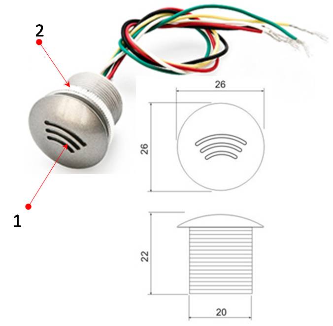 Smallest Round MF RFID Reader 1356Mhz